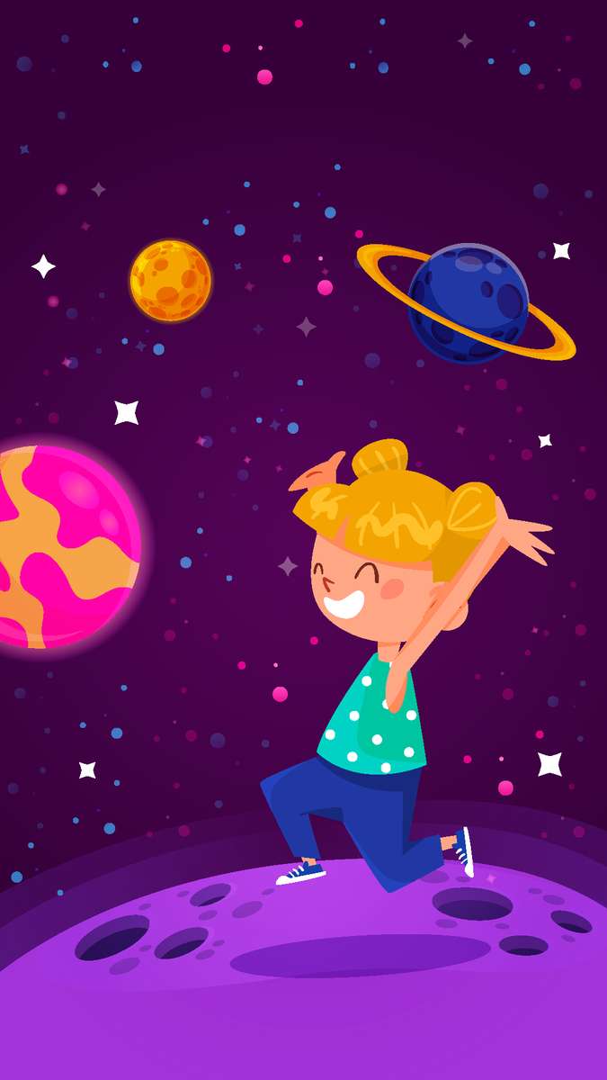 Dziewczyna w kosmosie puzzle online