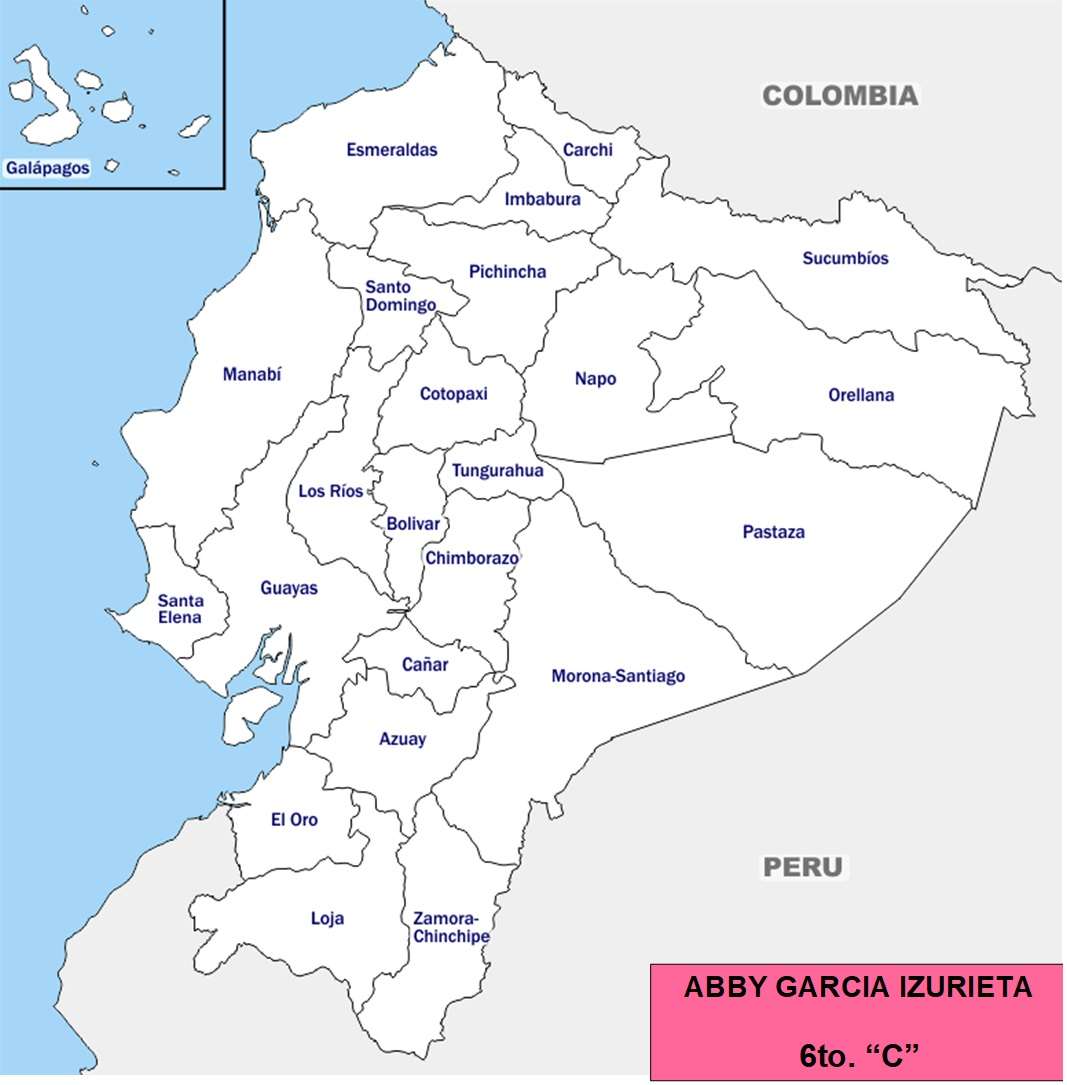 Mapa Ekwador puzzle online