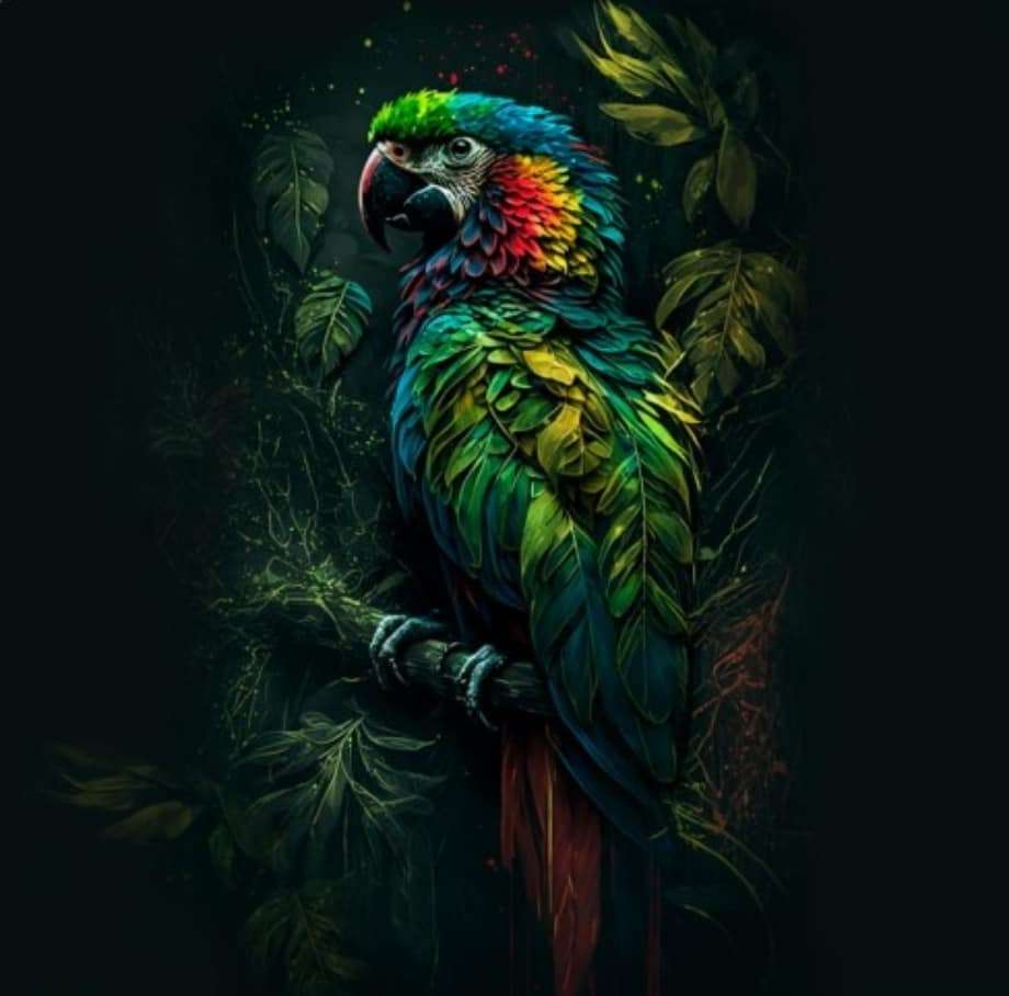 Ara piękna kolorowa papuga puzzle online