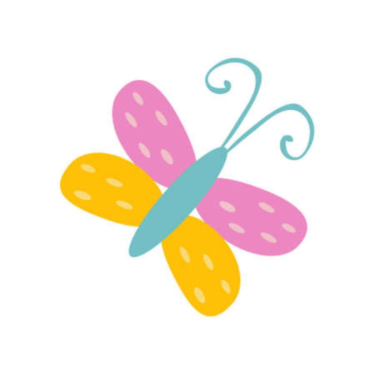 motyl w kolorze żółtym i różowym puzzle online