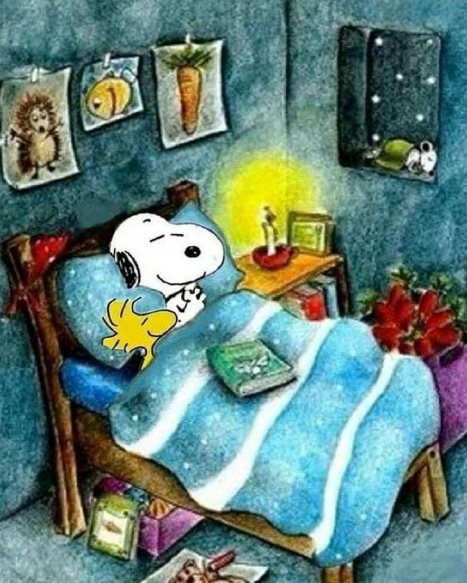Snoopy i jego sny puzzle online