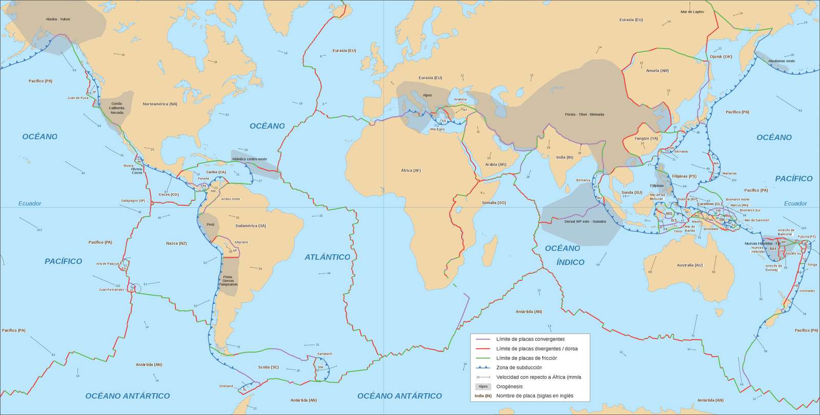 Tectonic Plates puzzle online