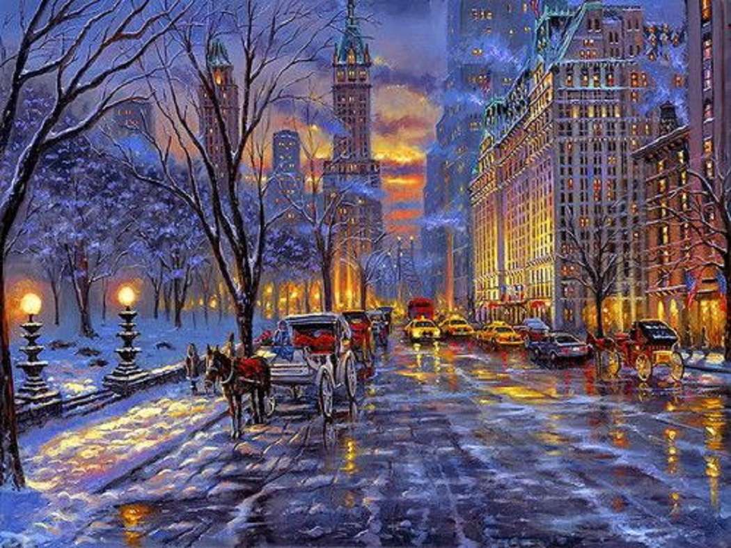Zimne Święta Bożego Narodzenia w Nowym Jorku puzzle online
