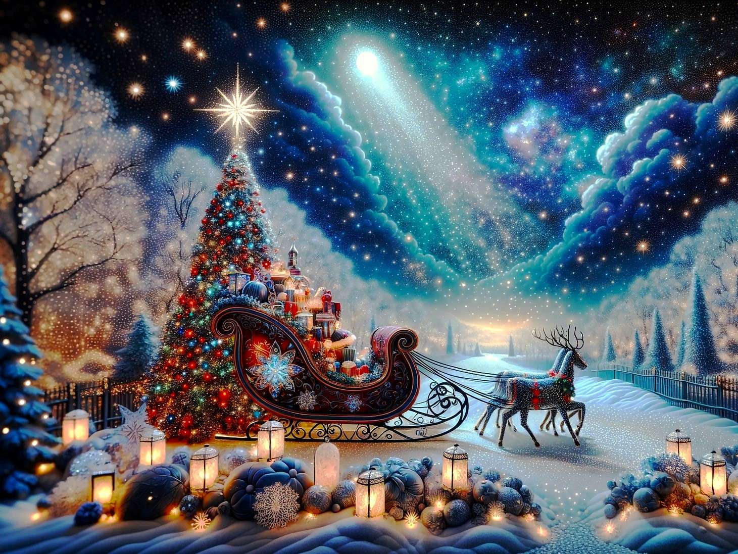 Boże Narodzenie, kartka świąteczna puzzle online