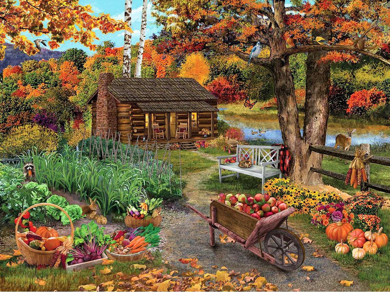 Zbiór jesiennych zbiorów puzzle online
