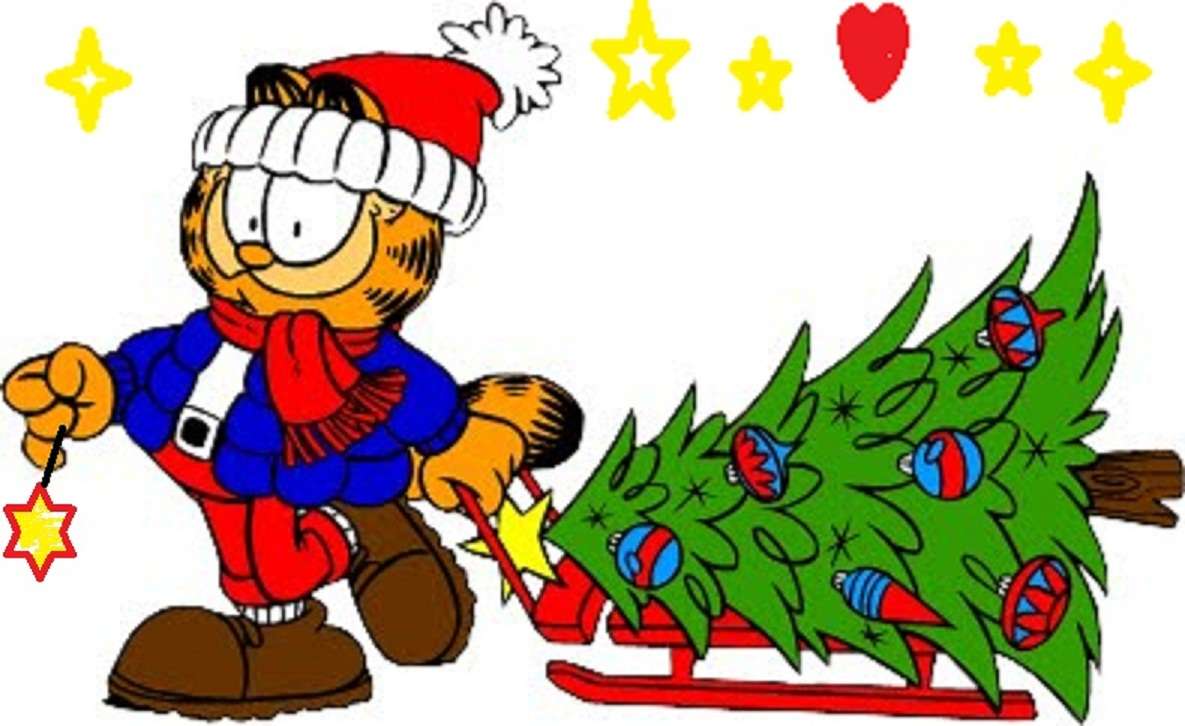 Garfielda na Boże Narodzenie puzzle online