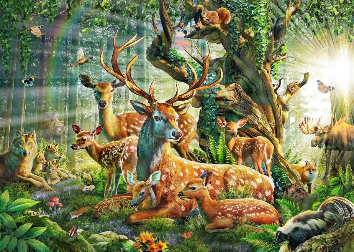 leśna przyroda puzzle online