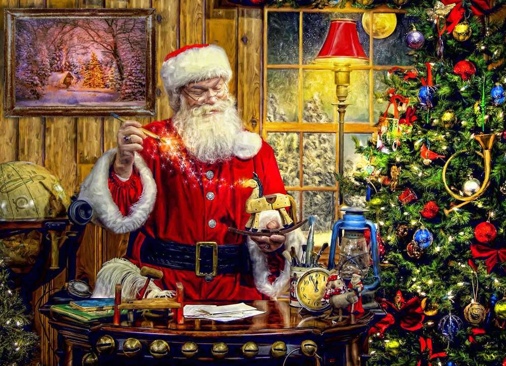 Mikołaj czyni magię puzzle online