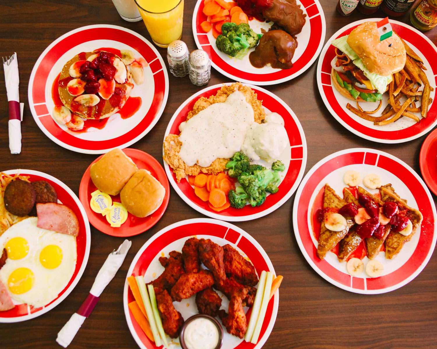 Amerykańskie jedzenie obiadowe puzzle online