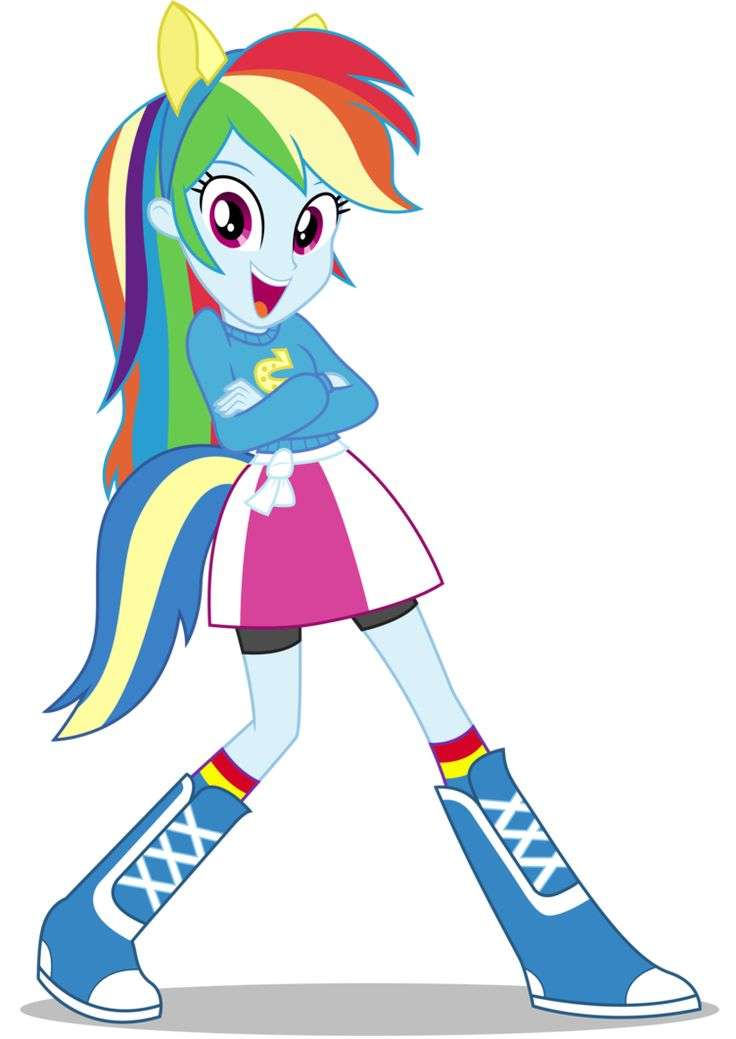Download Rainbow Dash Equestria Girls Image HQ PNG puzzle online