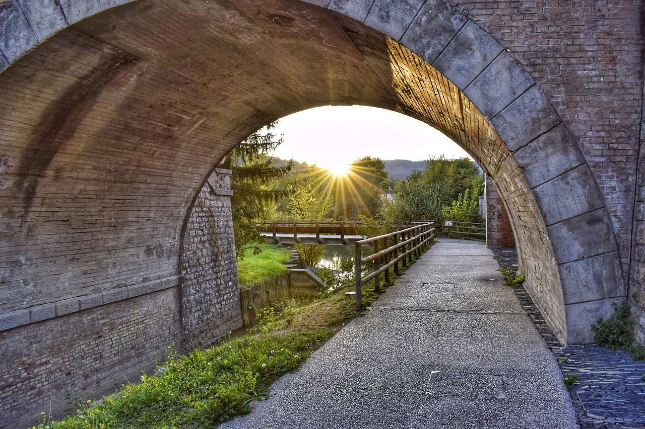 Most i rzeka we Włoszech puzzle online