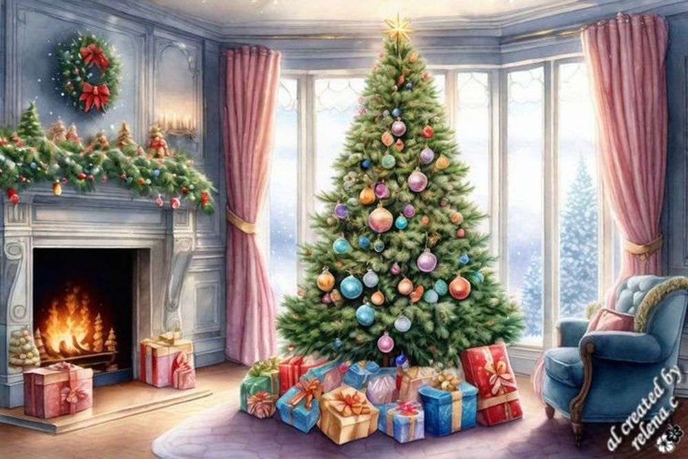 Kolorowy świąteczny poranek puzzle online