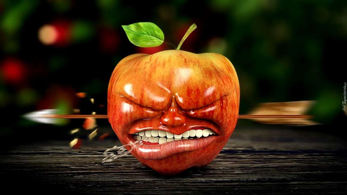 wściekłe jabłko puzzle online