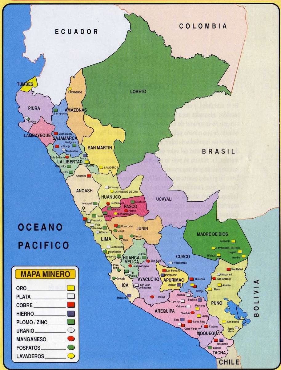mapa Peru puzzle online
