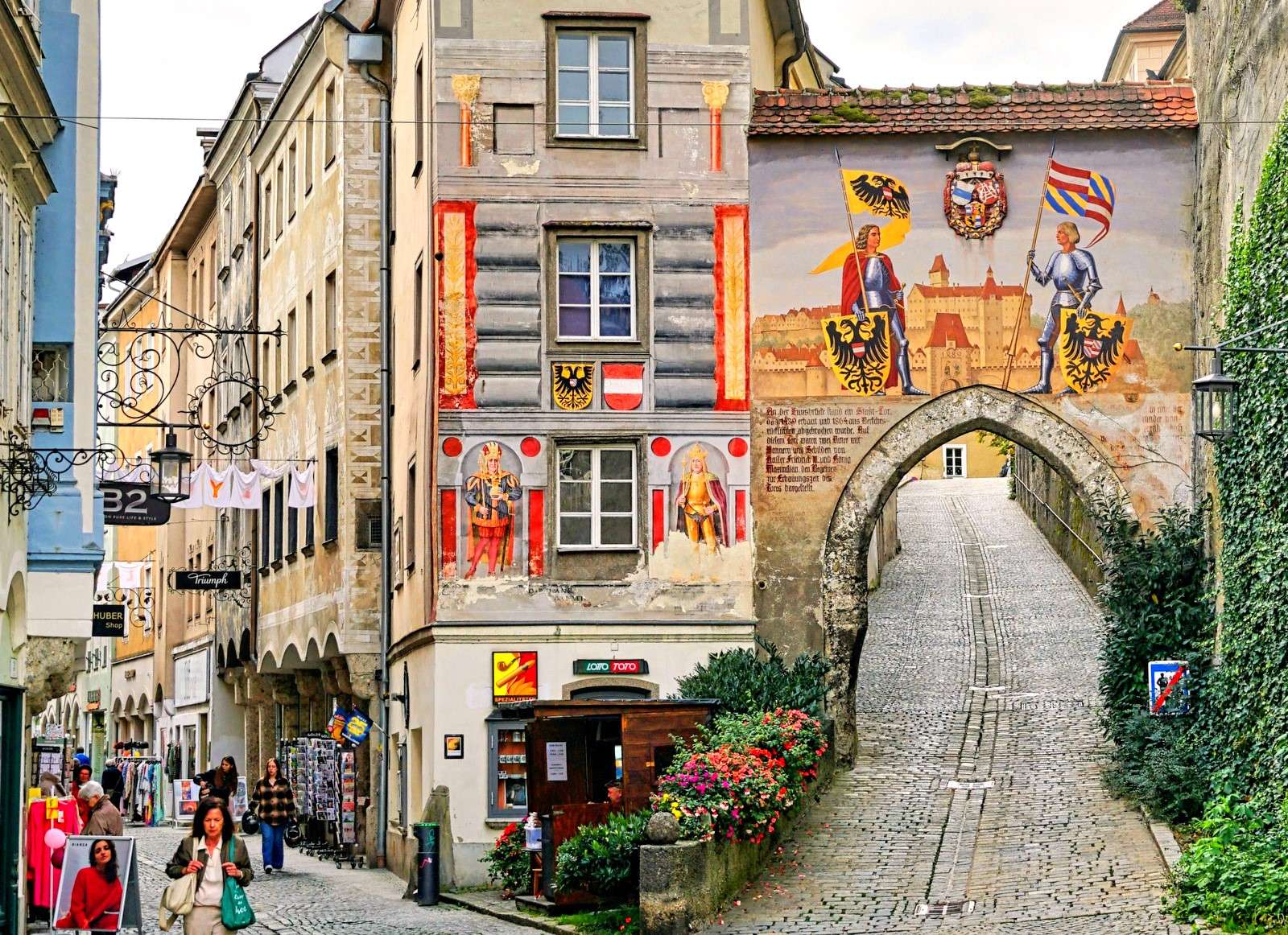 Miasto Steyr, Austria - brama miejska puzzle online