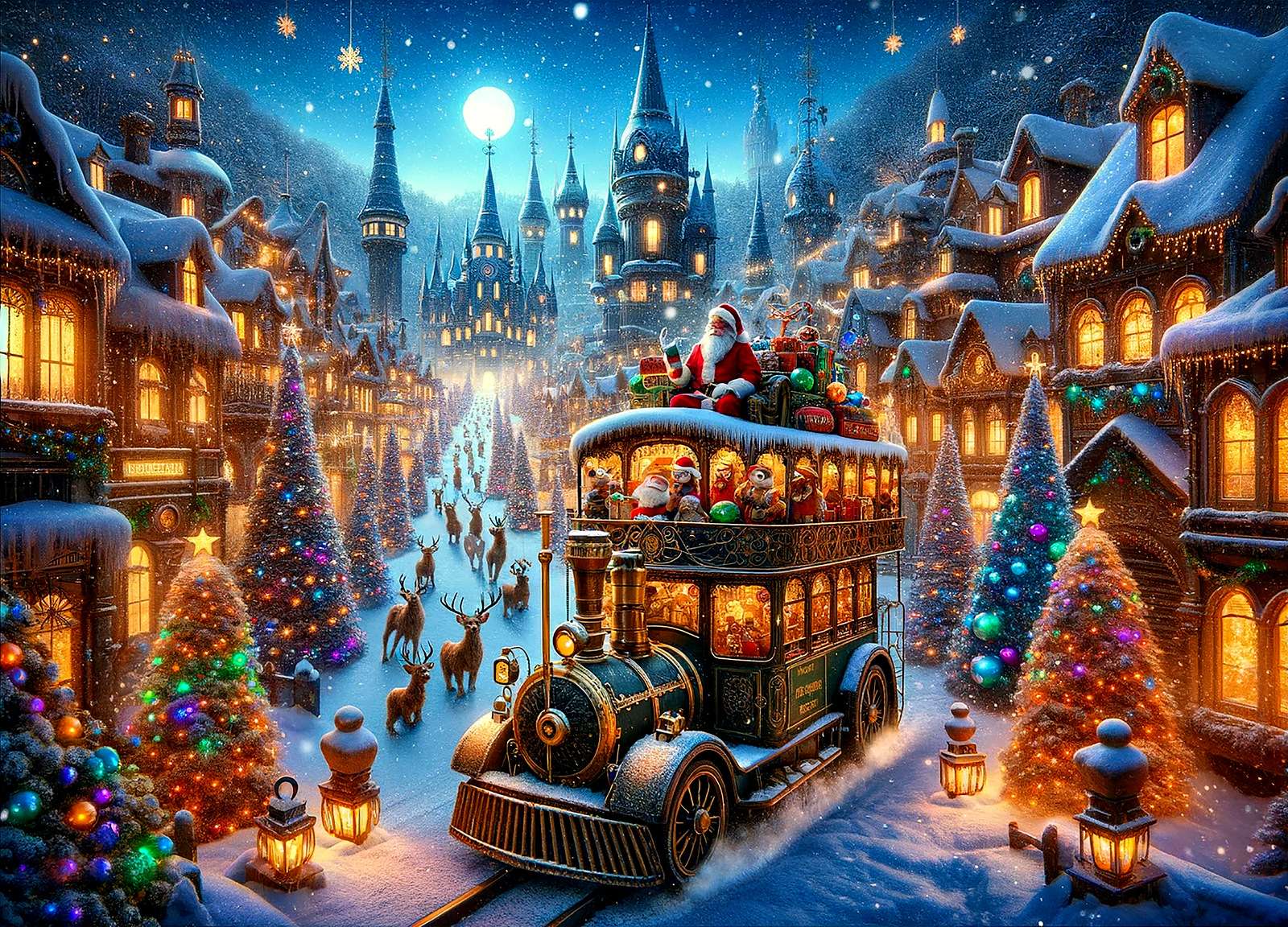 Magiczna kraina Świętych Mikołajów puzzle online