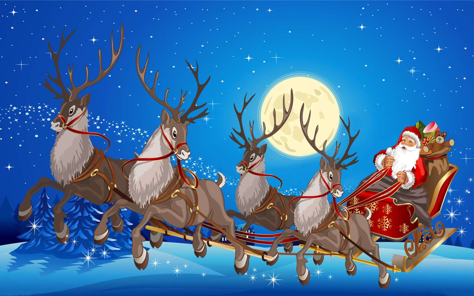 Przybywa Święty Mikołaj puzzle online