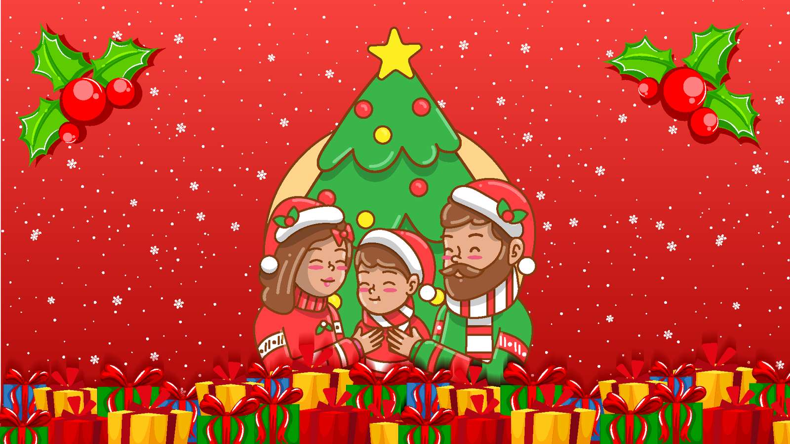 Świąteczna rodzina Świąteczna rodzina puzzle online