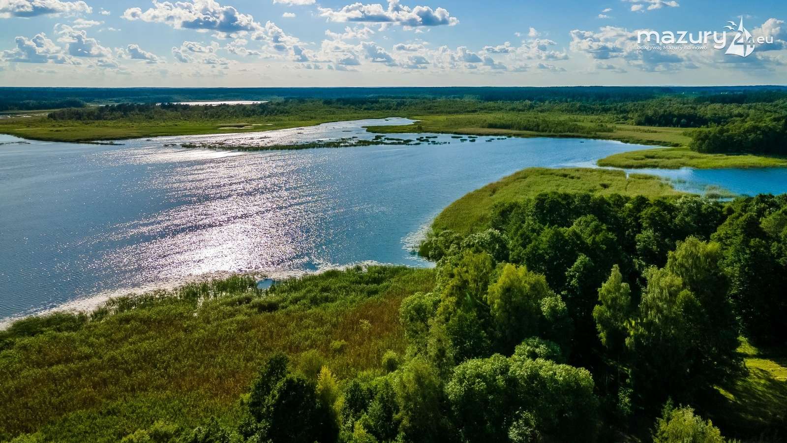 Jezioro Warnołty, słoneczny dzień puzzle online