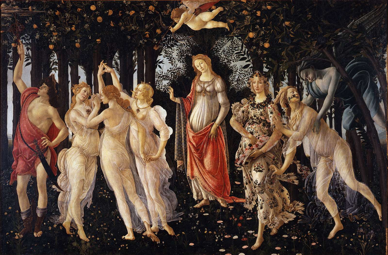 Primavera autorstwa Sandro Botticellego puzzle online