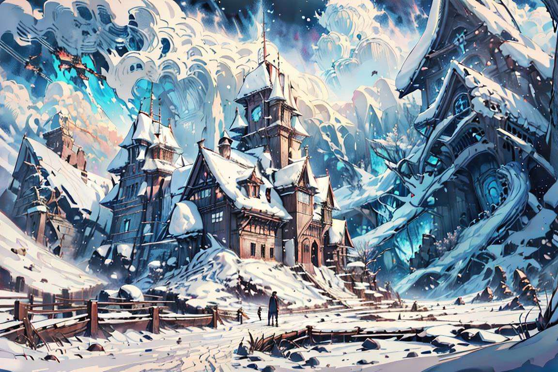Zimowy krajobraz puzzle online