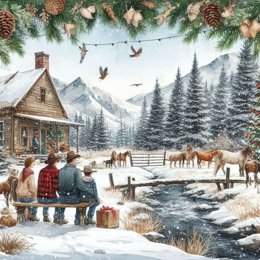 Boże Narodzenie w naturze puzzle online