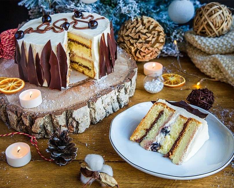 Świąteczny tort puzzle online