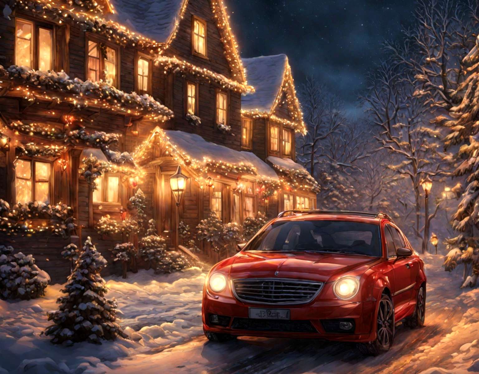 Powrót do domu na święta Bożego Narodzenia puzzle online