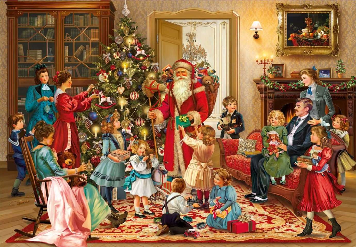 Powitanie Świętego Mikołaja puzzle online