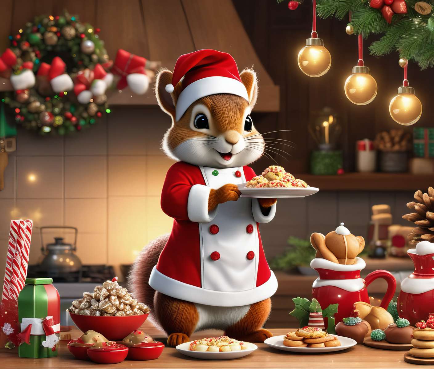 Ciastka świąteczne puzzle online