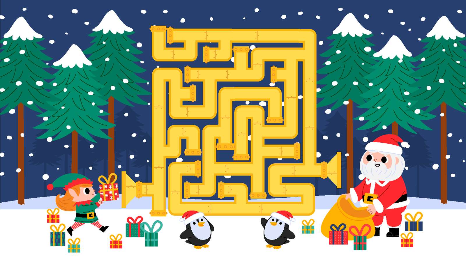 Prezenty w grze Świętego Mikołaja puzzle online