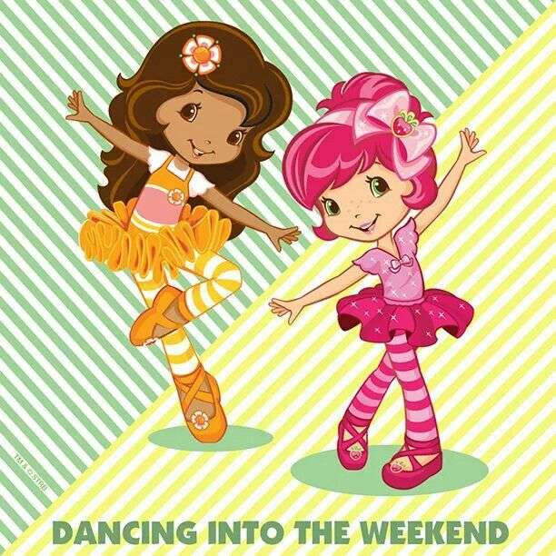 Strawberry Shortcake and Orange Blossom dancing in puzzle online