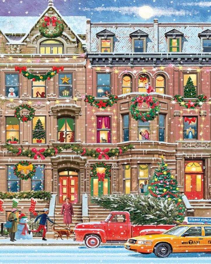 Boże Narodzenie w mieście puzzle online