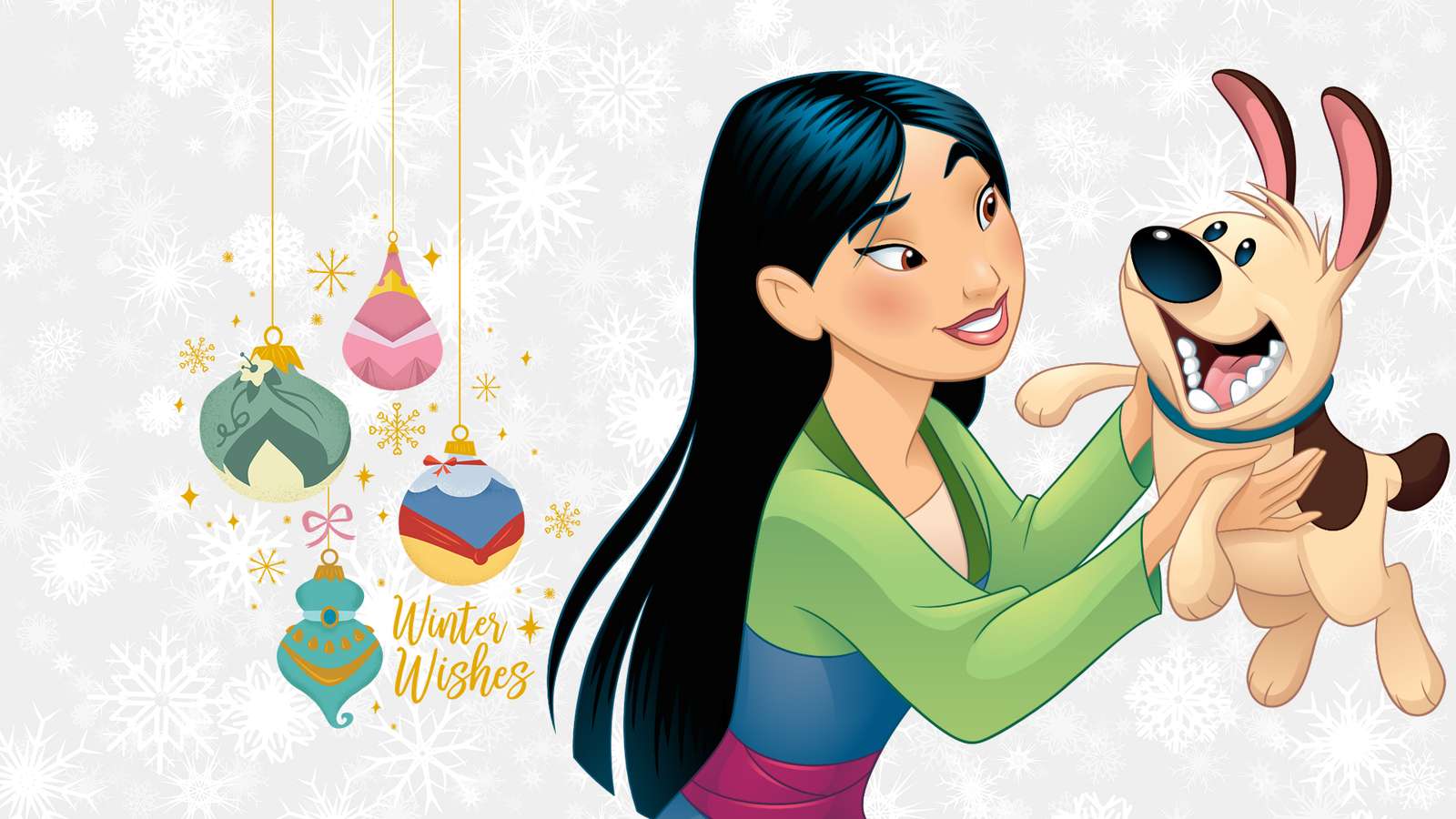 Disney Princess Christmas Wallpapers puzzle online