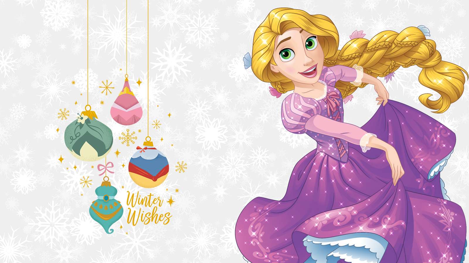 Disney Princess Christmas Wallpapers puzzle online