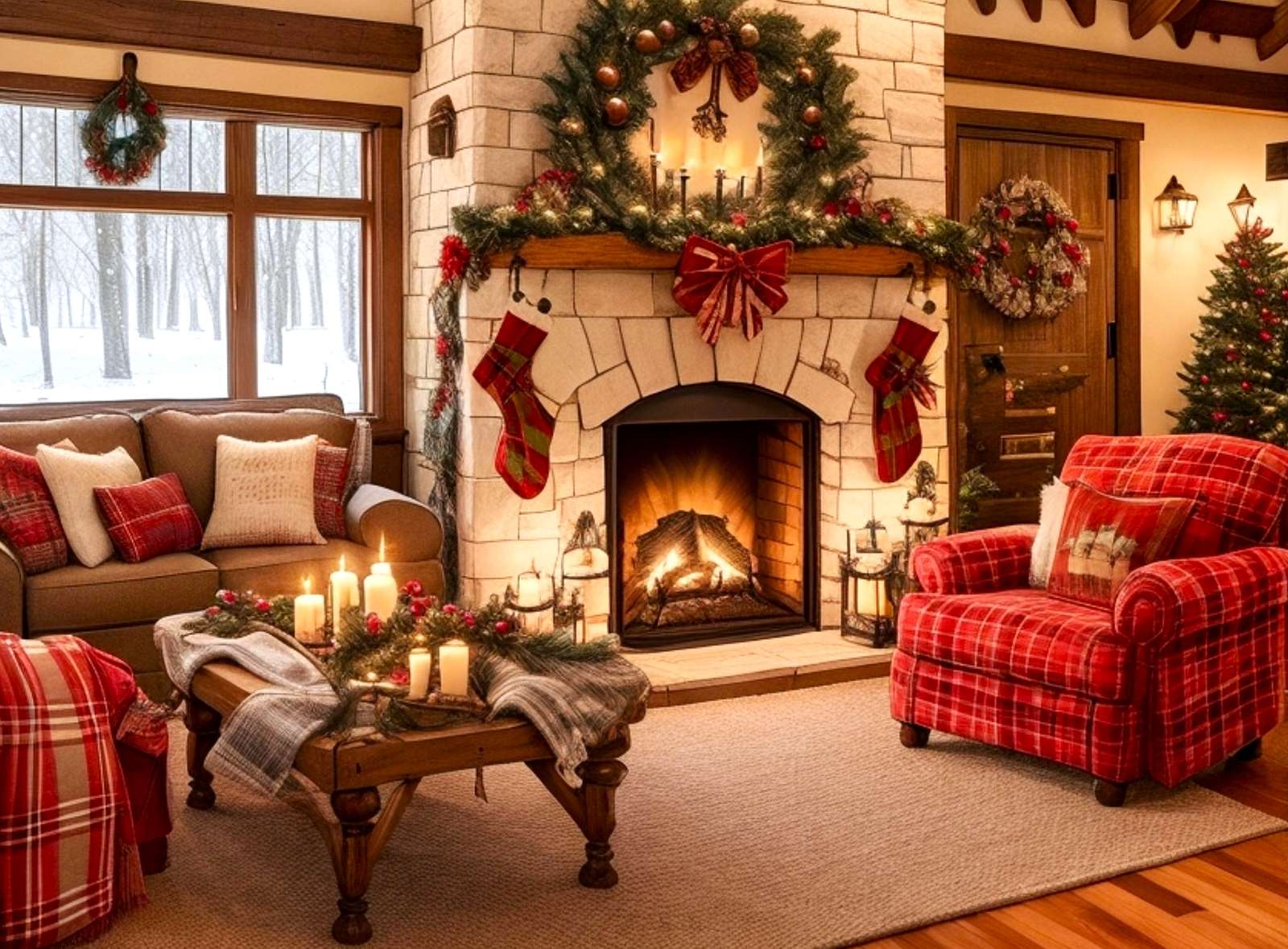 Święta w przytulnym domu puzzle online