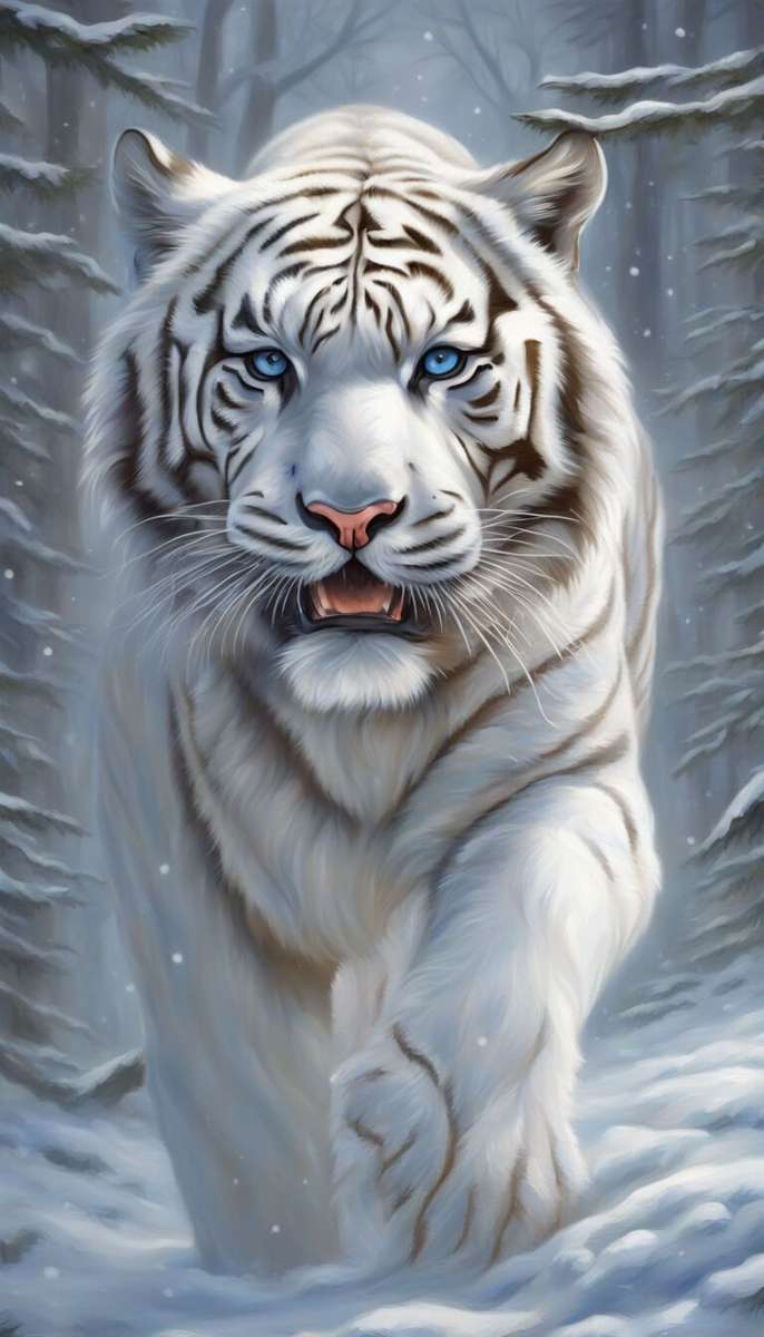 biały Tygrys puzzle online