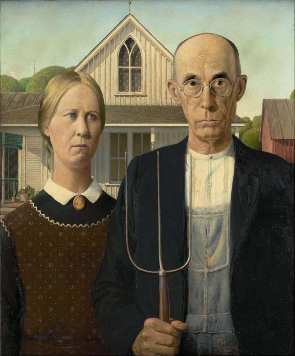 Rolnicy, Grant Wood, 1930 puzzle online