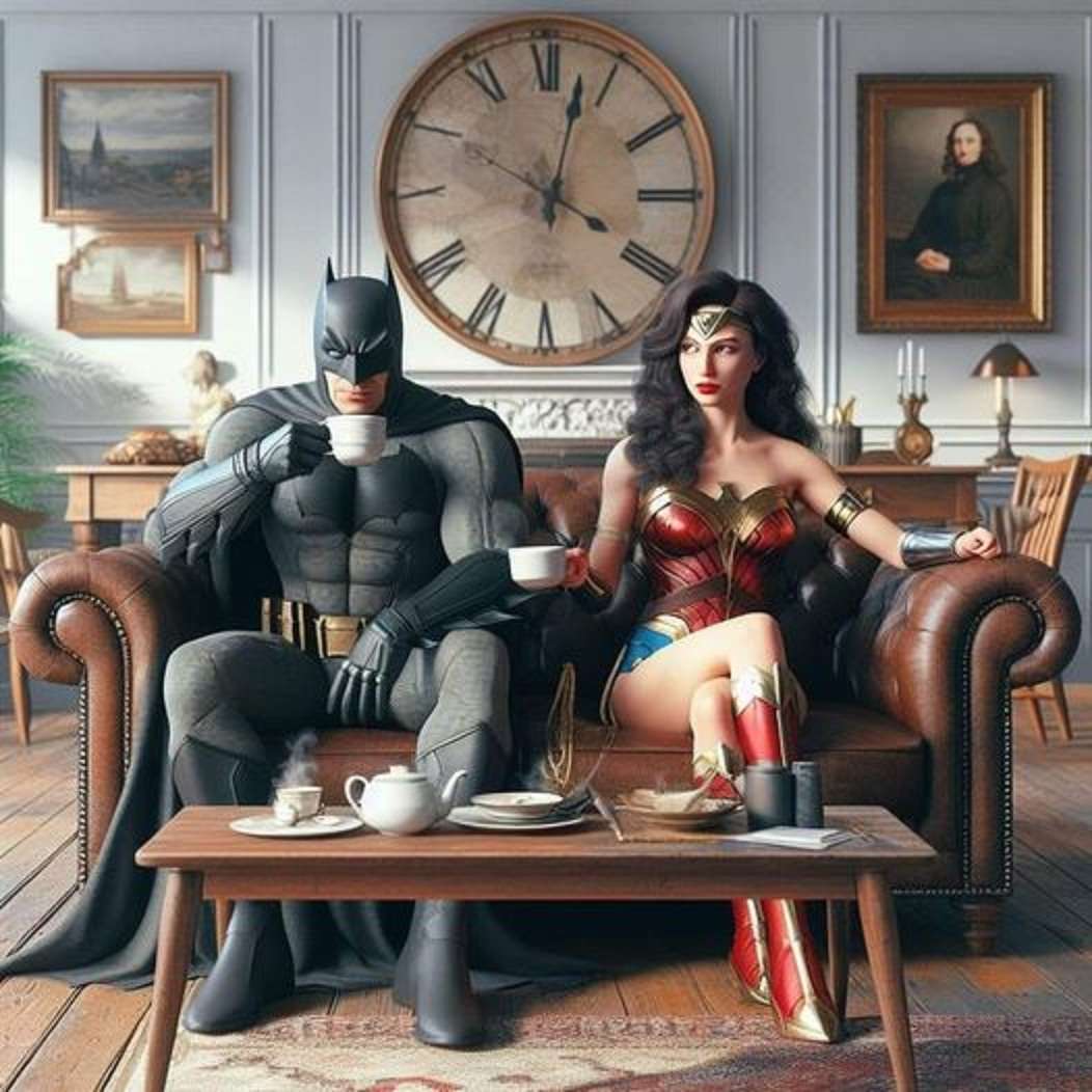 Batmana i Wonder Woman puzzle online