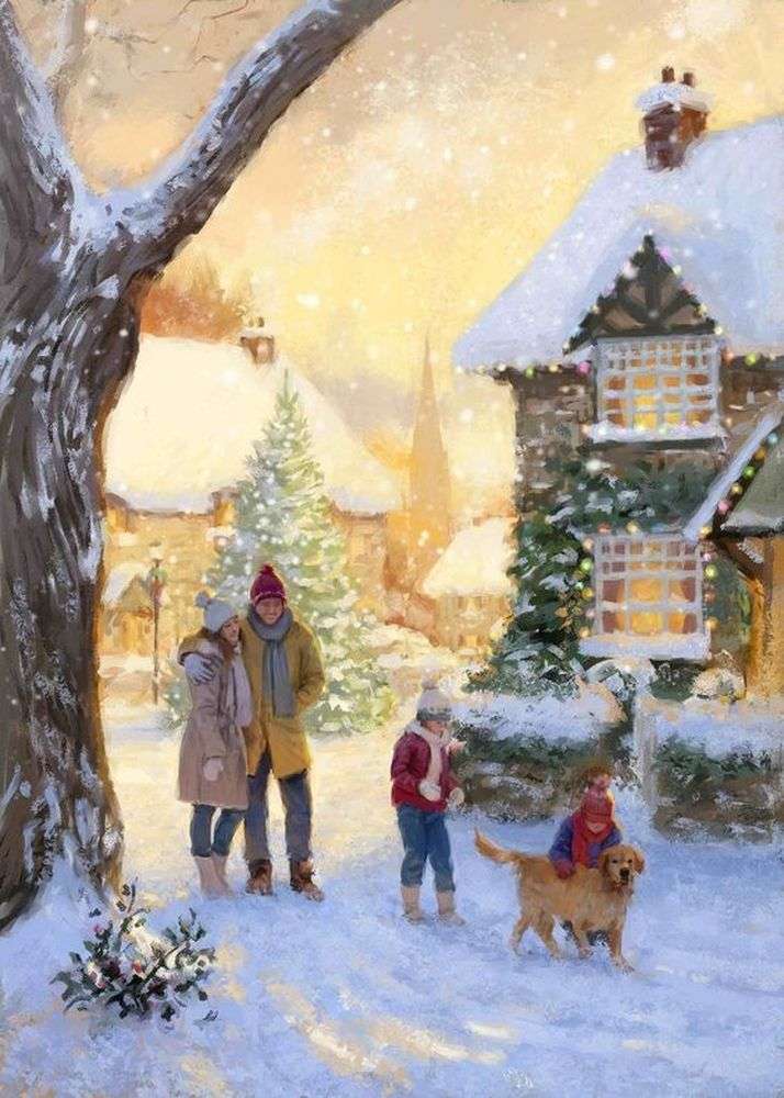 Boże Narodzenie, Świąteczne, Sezonowe, Zimowe, Śnieg puzzle online