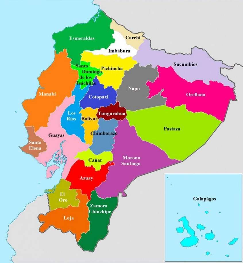 Ekwador i jego prowincje puzzle online