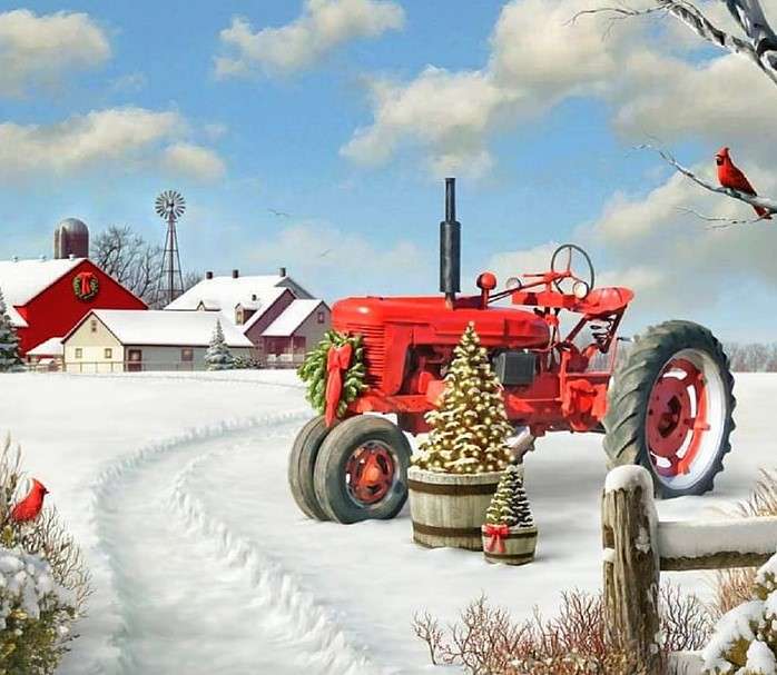 Śnieżnie na farmie puzzle online