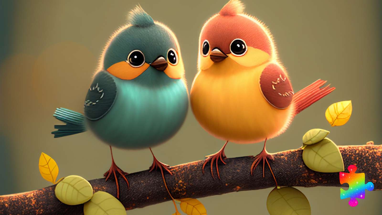 Szczęśliwe ptaki puzzle online
