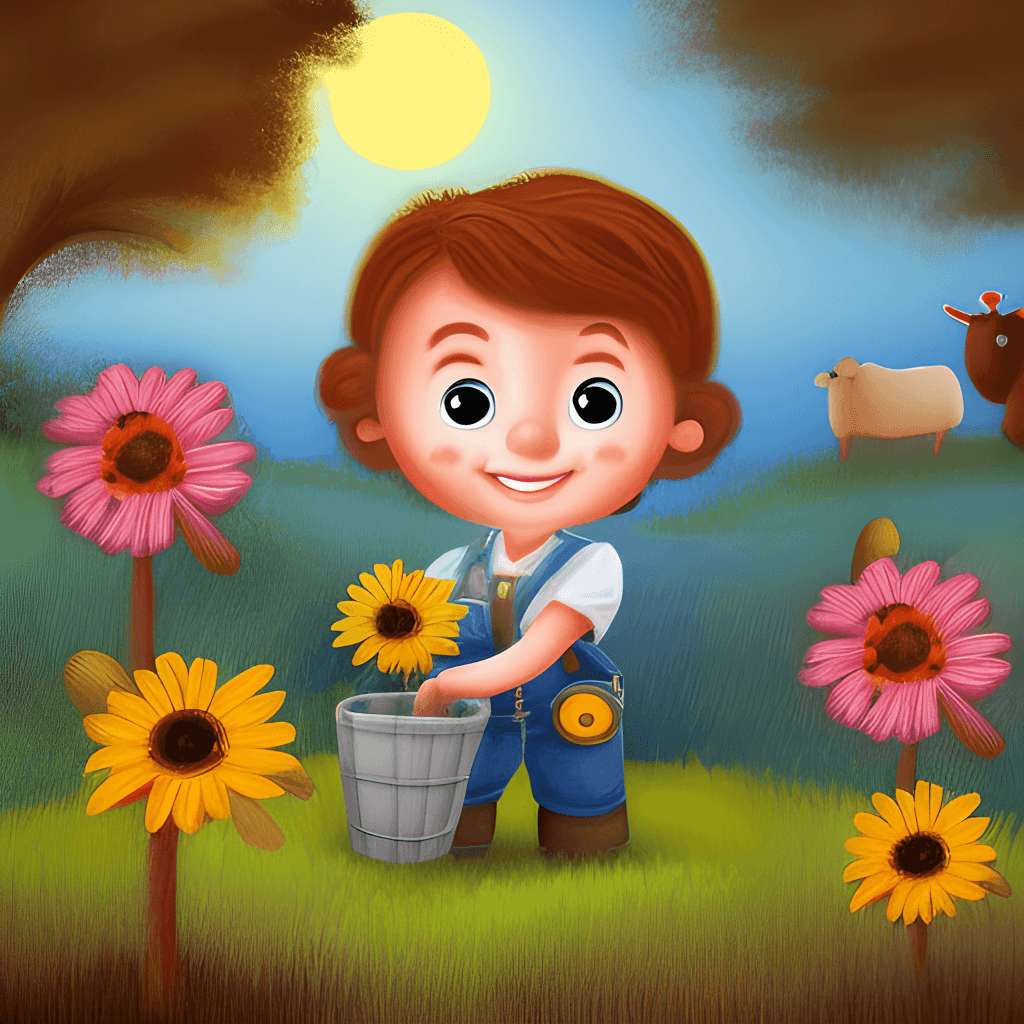 Śliczny szczęśliwy mały farmer 3D · Creative Fabri puzzle online