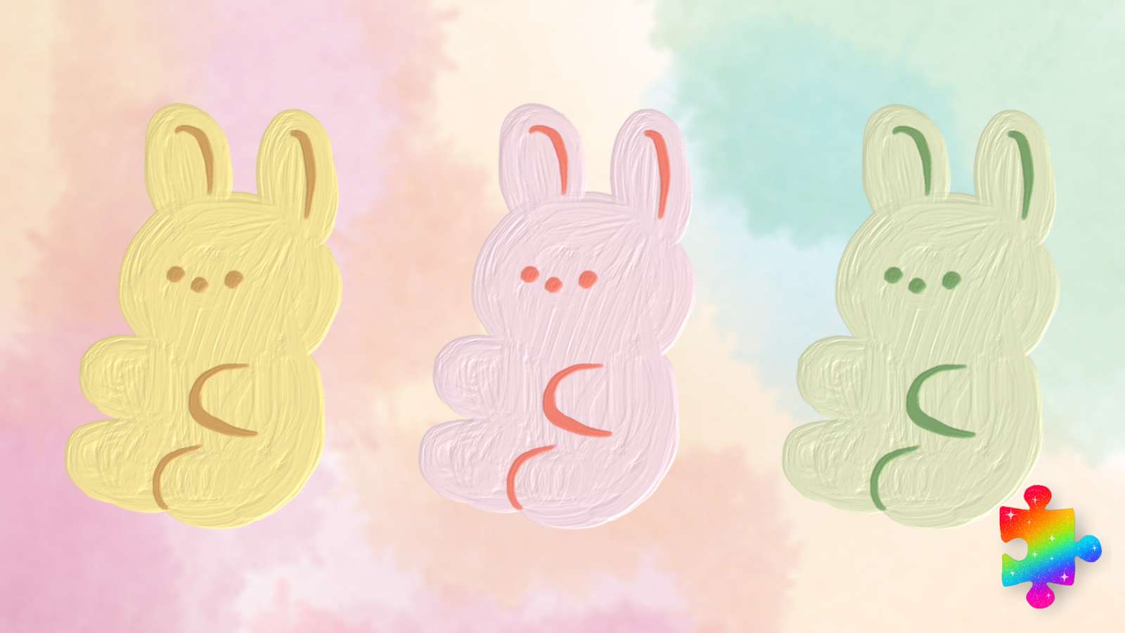 Kolorowe króliczki puzzle online