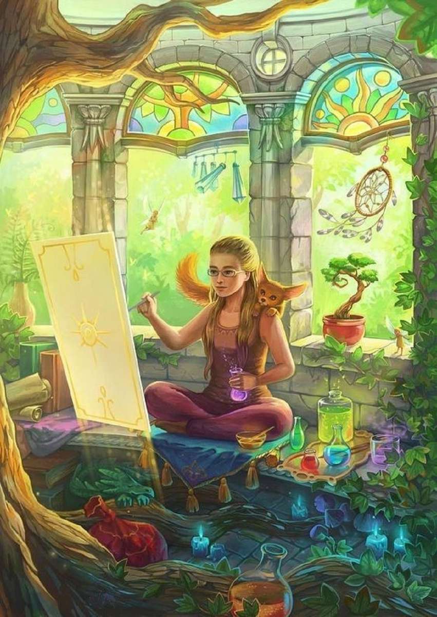 Pracownia malarstwa magicznego puzzle online