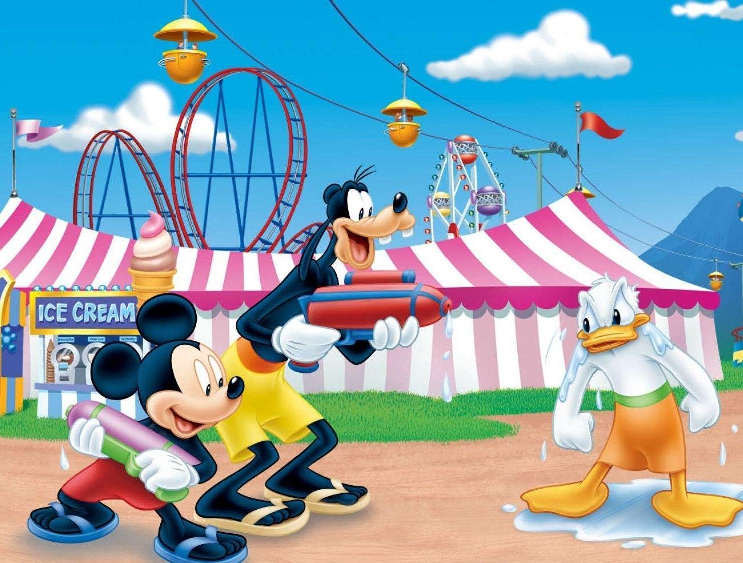 Przygody Myszki Miki i Kaczora Donalda puzzle online
