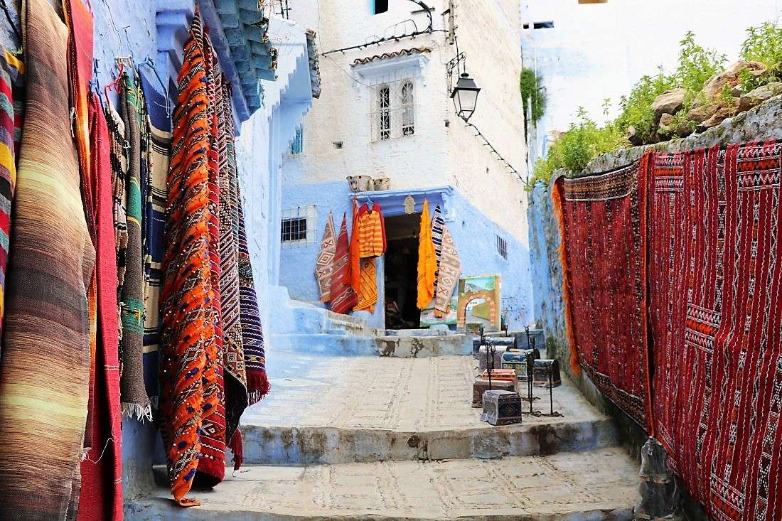 Błękitne miasto Chefchaouen w Maroku puzzle online