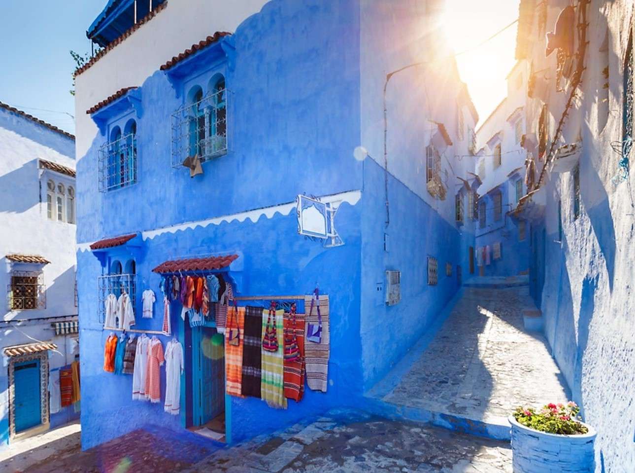 Błękitne miasto Chefchaouen w Maroku puzzle online