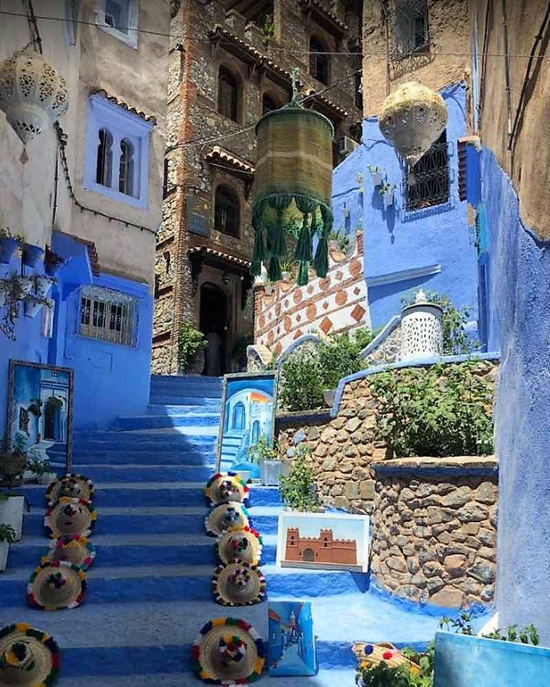 Błękitne miasto Chefchaouen w Maroku puzzle online